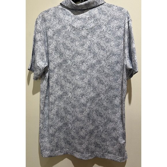 PGA Tour Golf Polo Men's Pro Series Athletic Fit Blue Gray White ~ Small - Picture 2 of 6